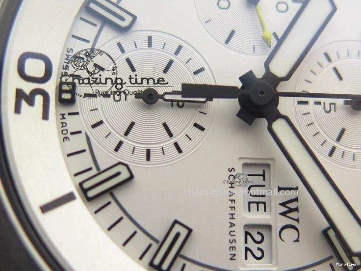 MIROTIME 0323 Versatile Aquatimer Chrono IW376803 V6F 1:1 Best Edition White Dial On SS Bracelet A 7359
